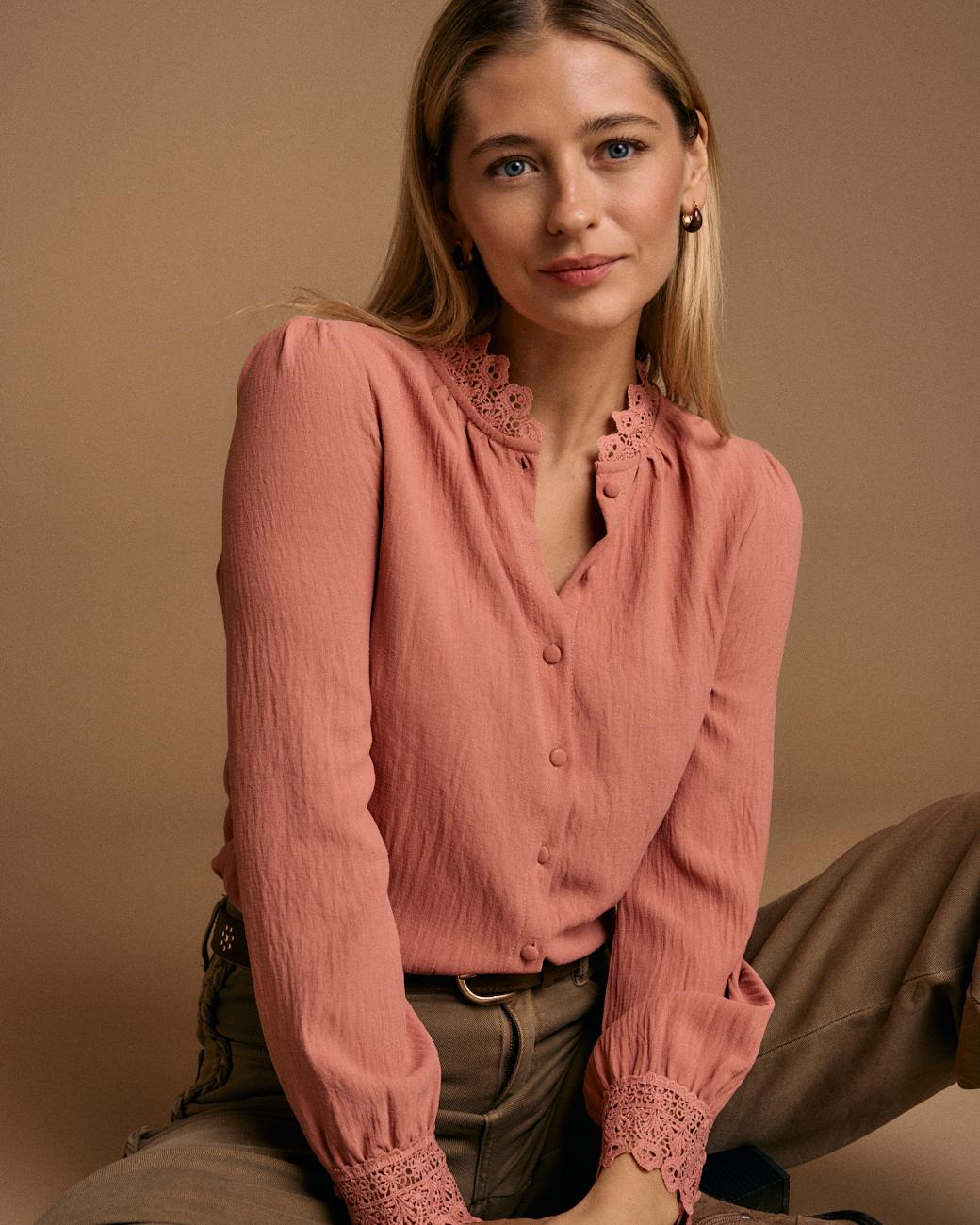 Chemise col brodé Luzma
