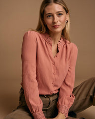Chemise col brodé Luzma
