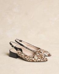 Fidelia Animal Print Backless Shoes