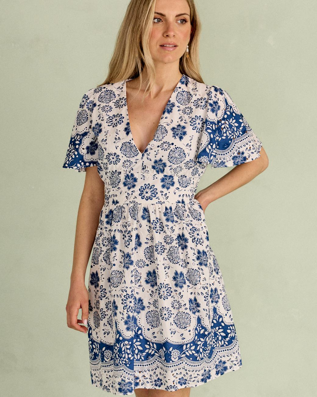 Robe courte à fleurs Milia