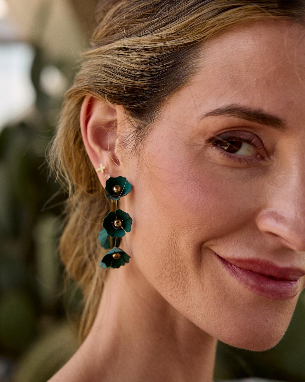 Berta Flowers Hoop Earrings