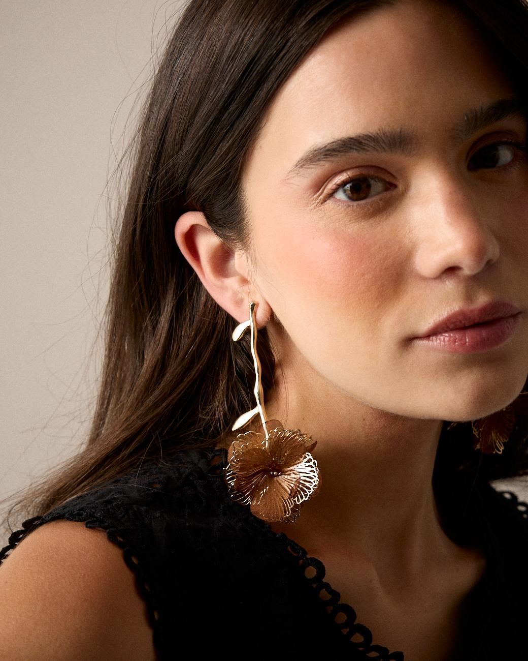 Boucle d'Oreille Fleur Fidela