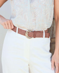 Evelina Raffia Belt