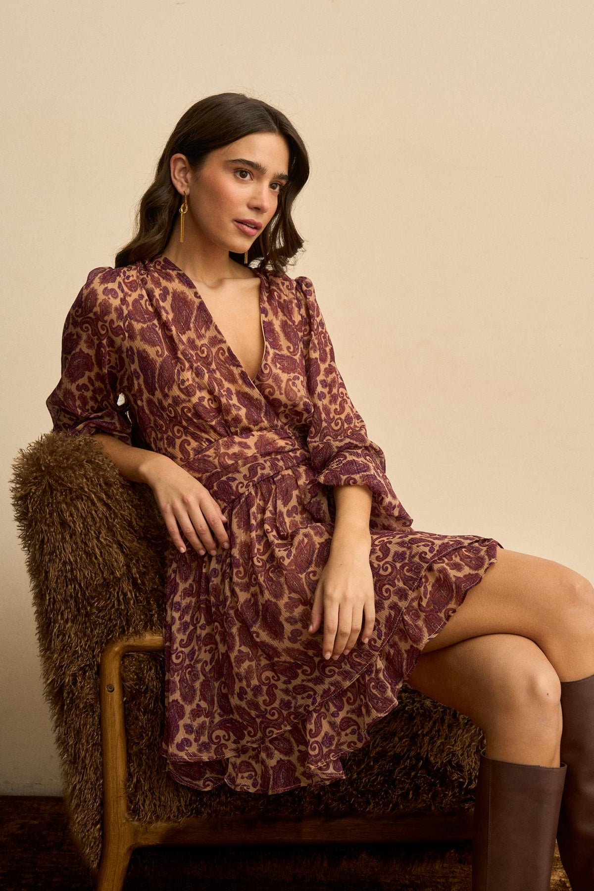 Vestido Corto Estampado Isaline