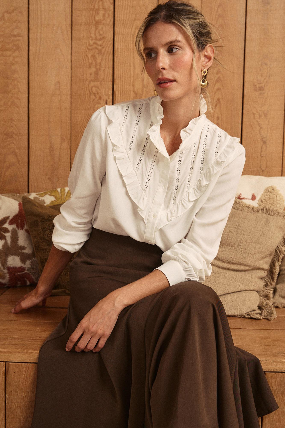 Meritxel Ruffle Shirt
