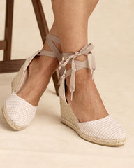 Alpargata Vichy Lazo Beige
