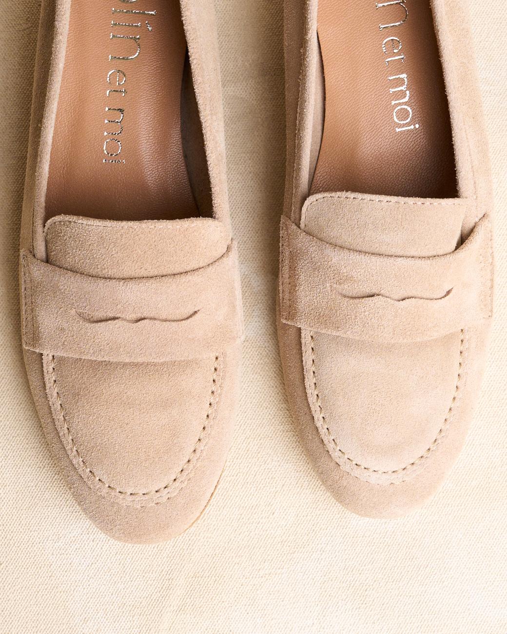 Mocassin en Cuir Velours Flora