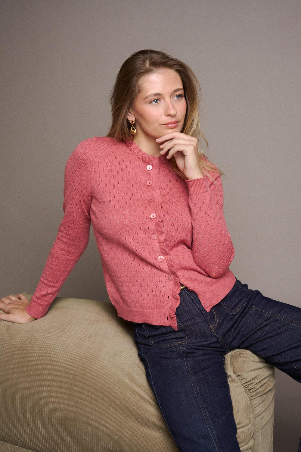 Solène Openwork Cardigan