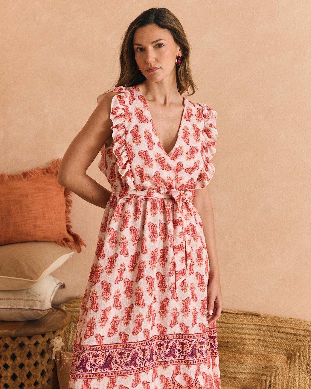 Coral Pattern Dress