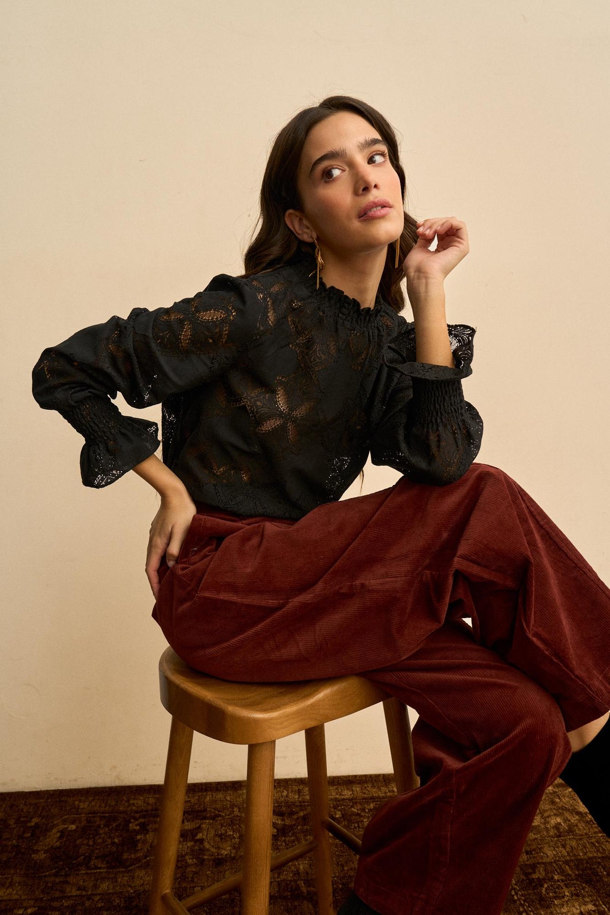 Blusa Encaje Floral Eudora