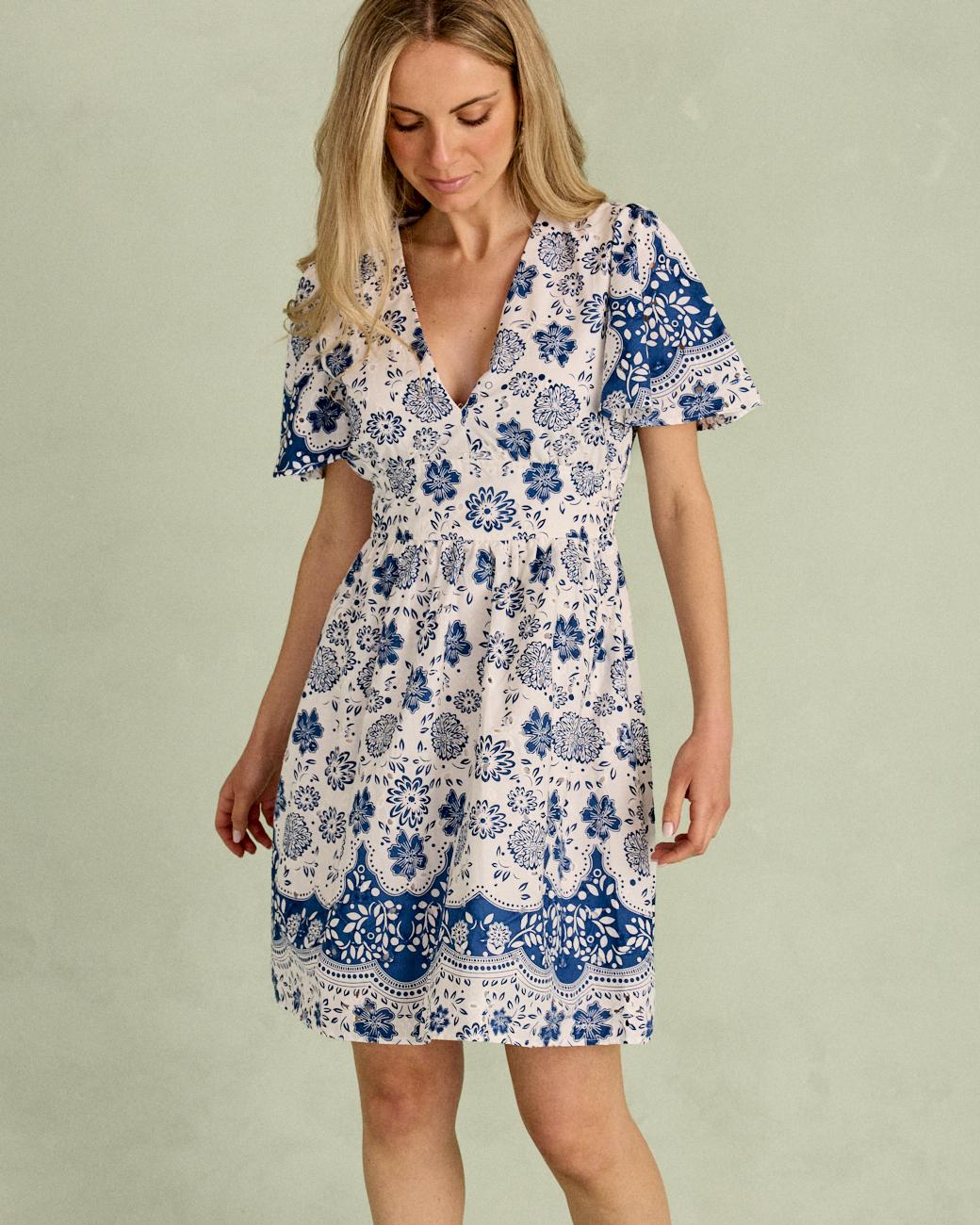 Robe courte à fleurs Milia