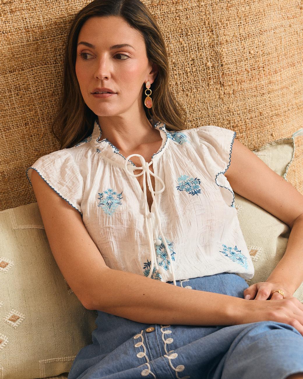 Blouse à volants Bertina