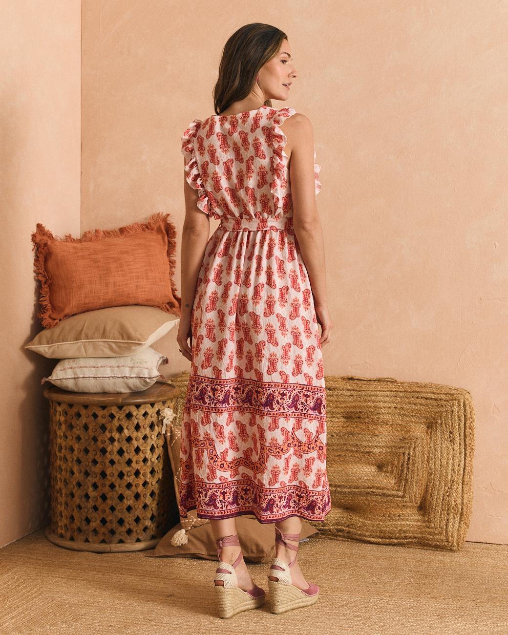 Coral Pattern Dress