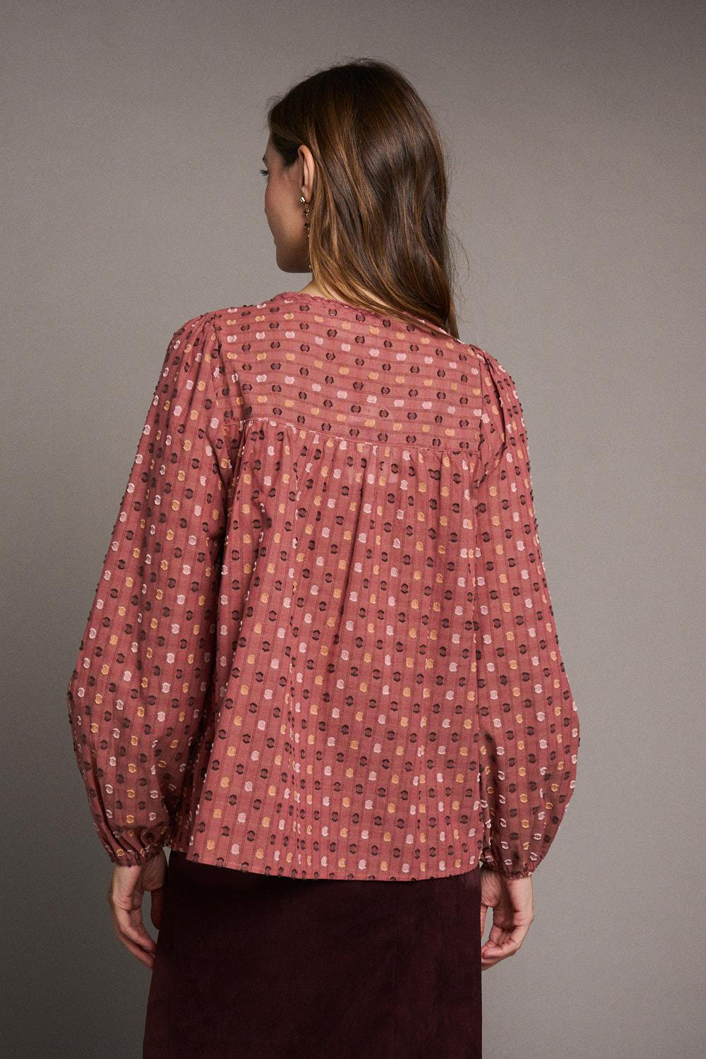 Céleste Topstitch Blouse