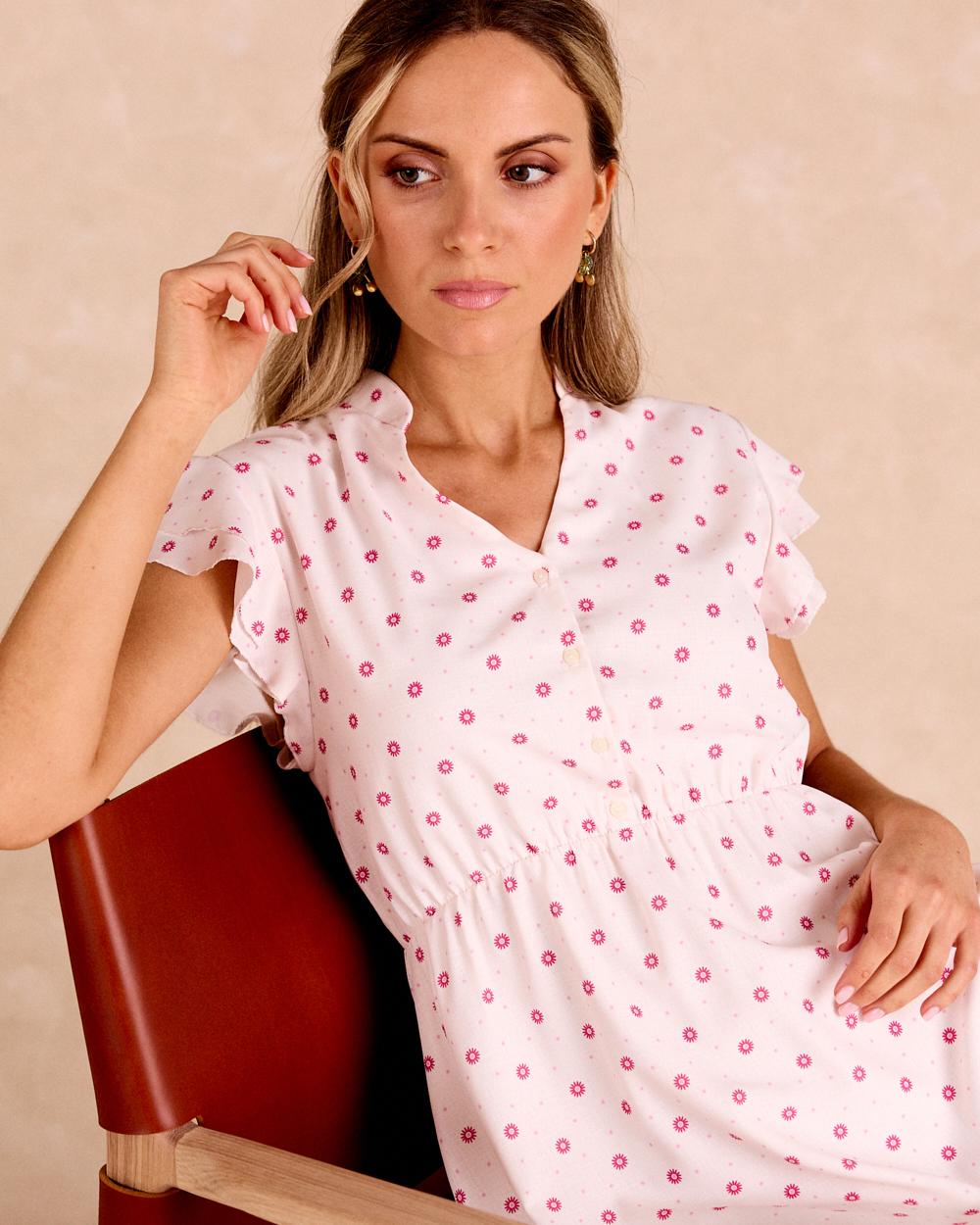 Robe courte à fleurs Daelia