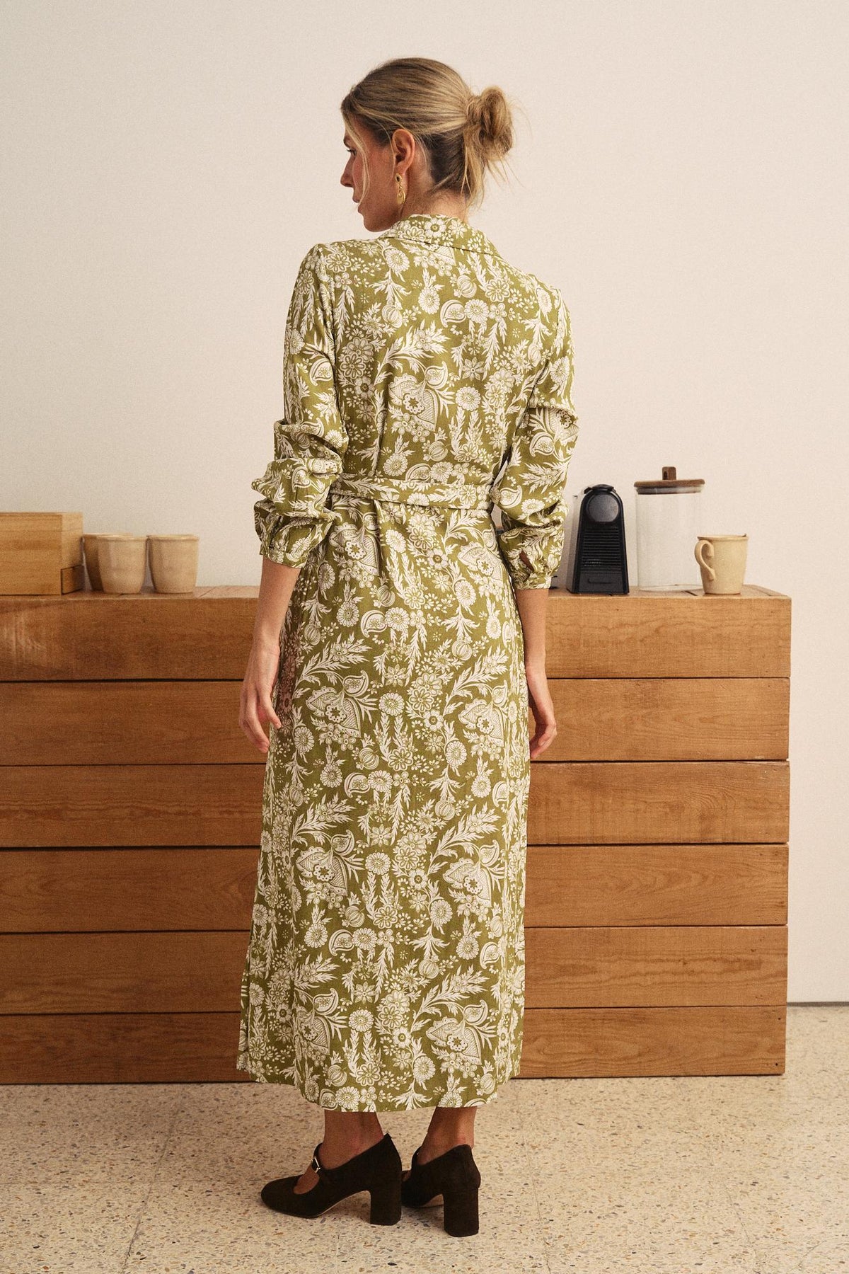 Robe midi Olive