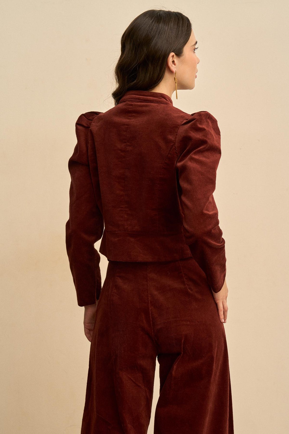 Isoline Embroidered Corduroy Jacket