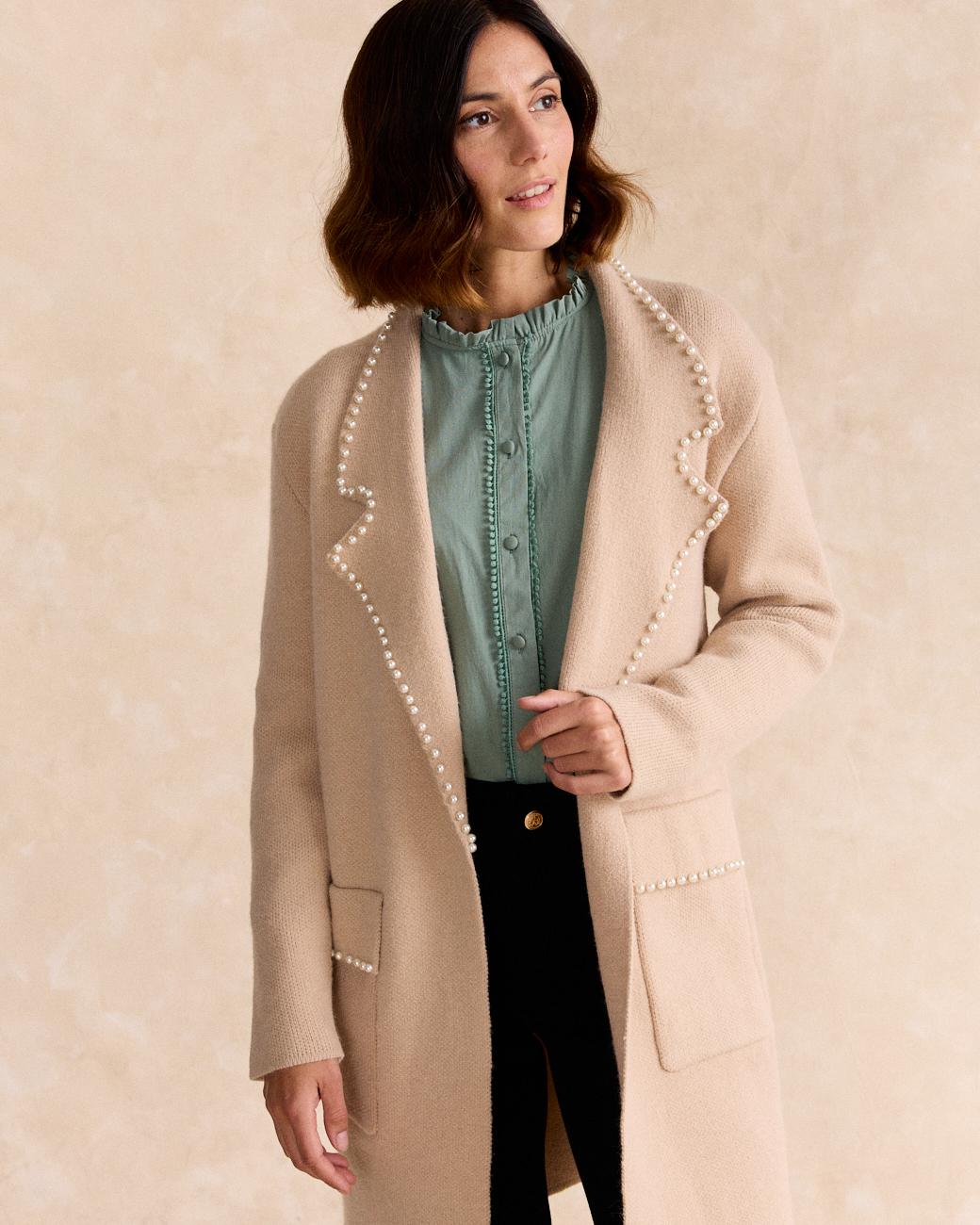 Manteau Perles Lurdes