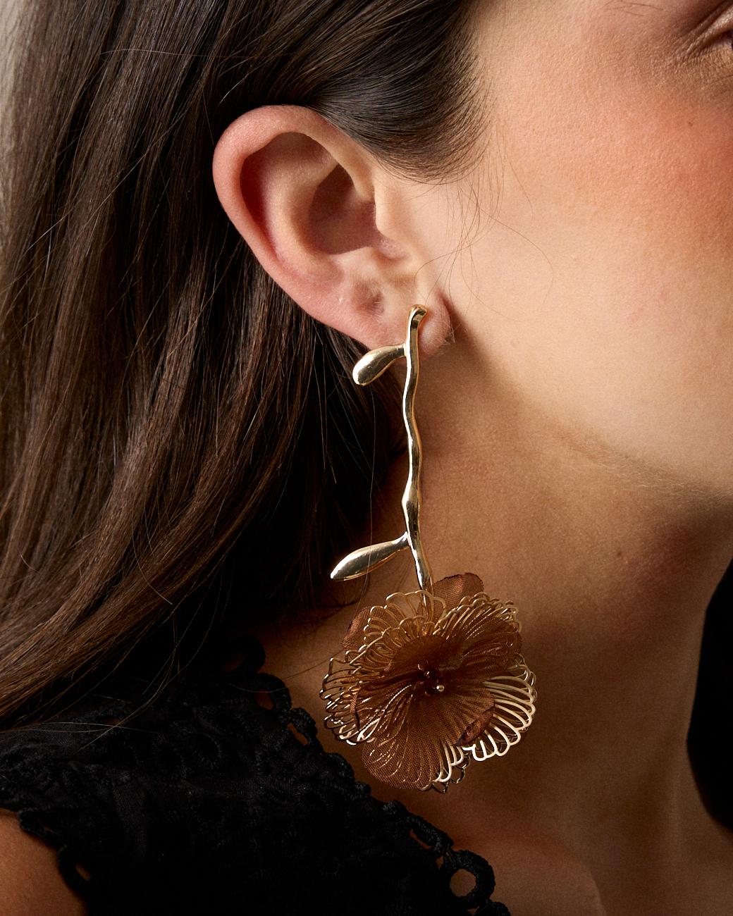 Boucle d'Oreille Fleur Fidela
