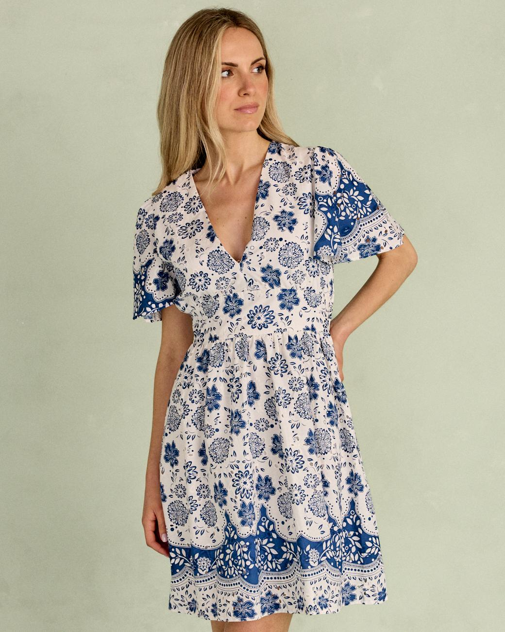 Robe courte à fleurs Milia