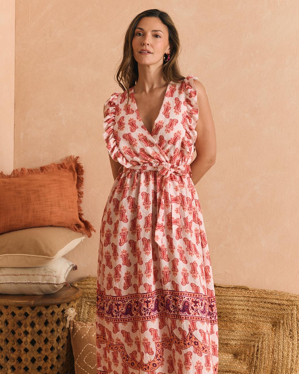 Coral Pattern Dress