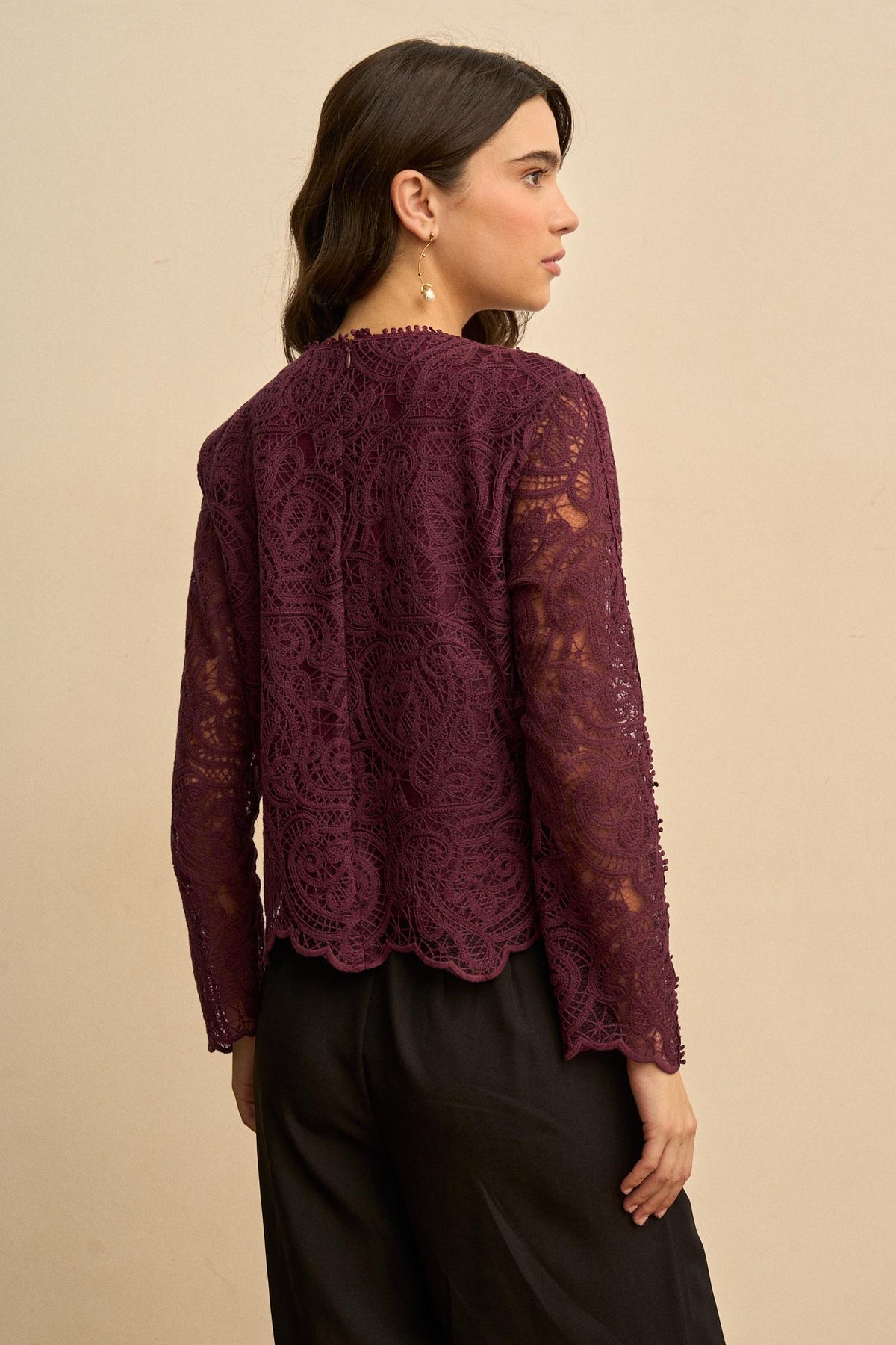 Adelina Openwork Lace Blouse