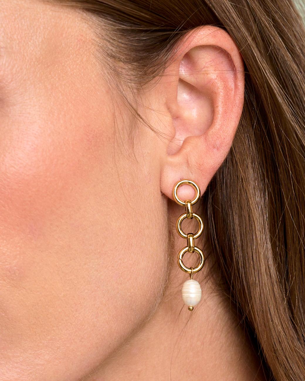 Pendientes Cadena Perlas