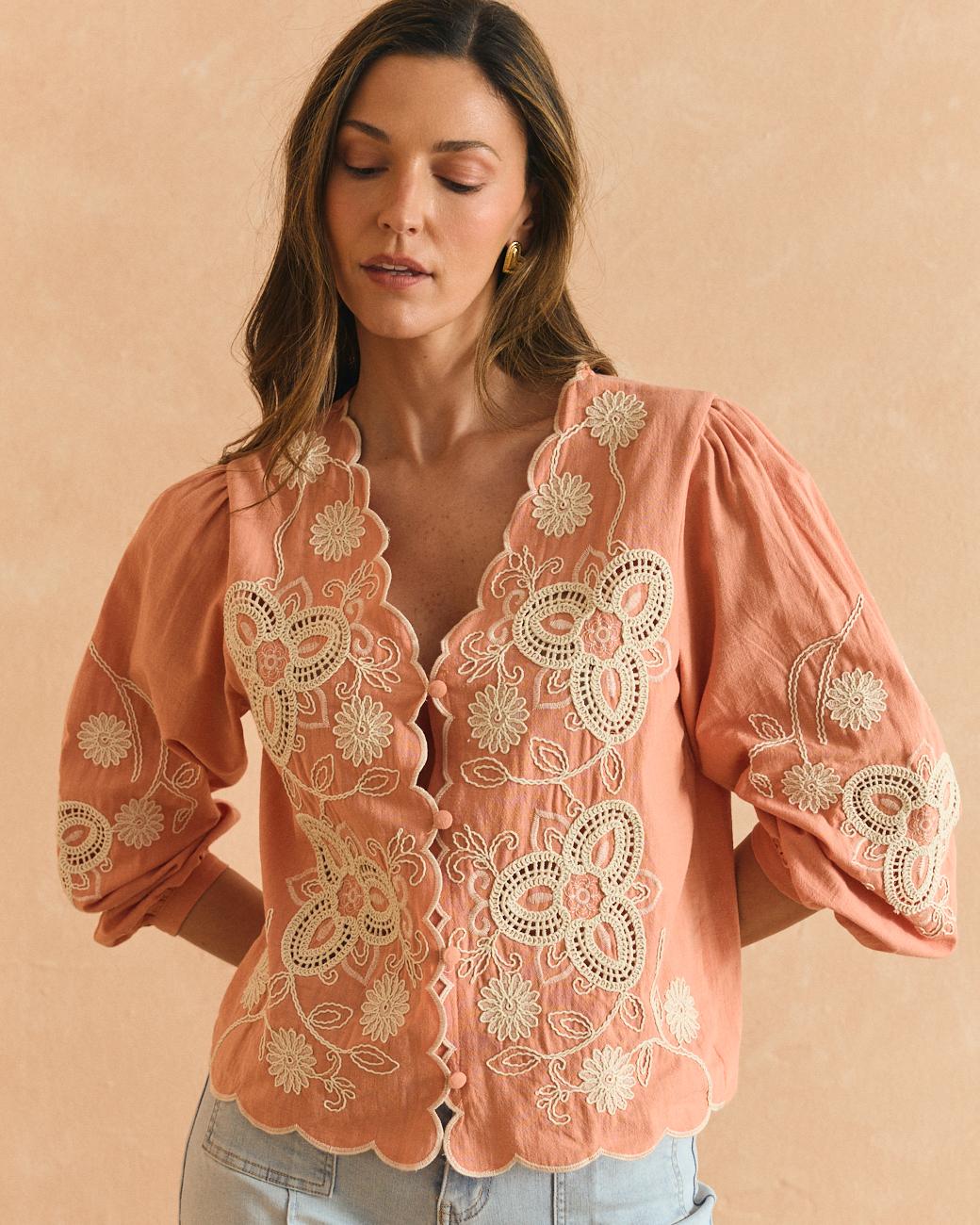Chemise brodée Flavia