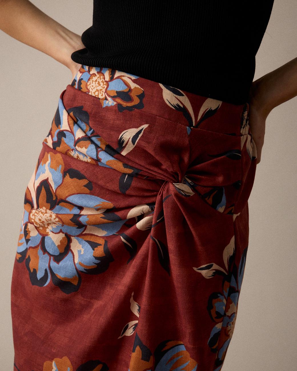 Falda Midi Estampado Zelia