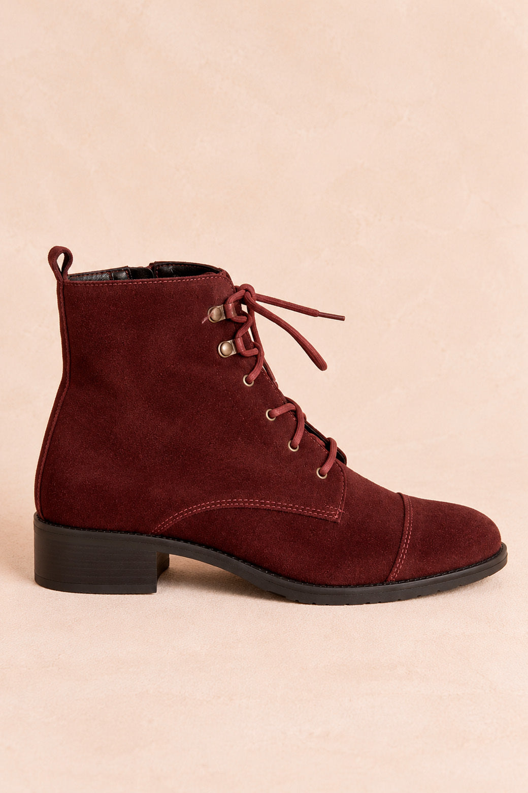 Alisa Leather Lace-Up Ankle Boot