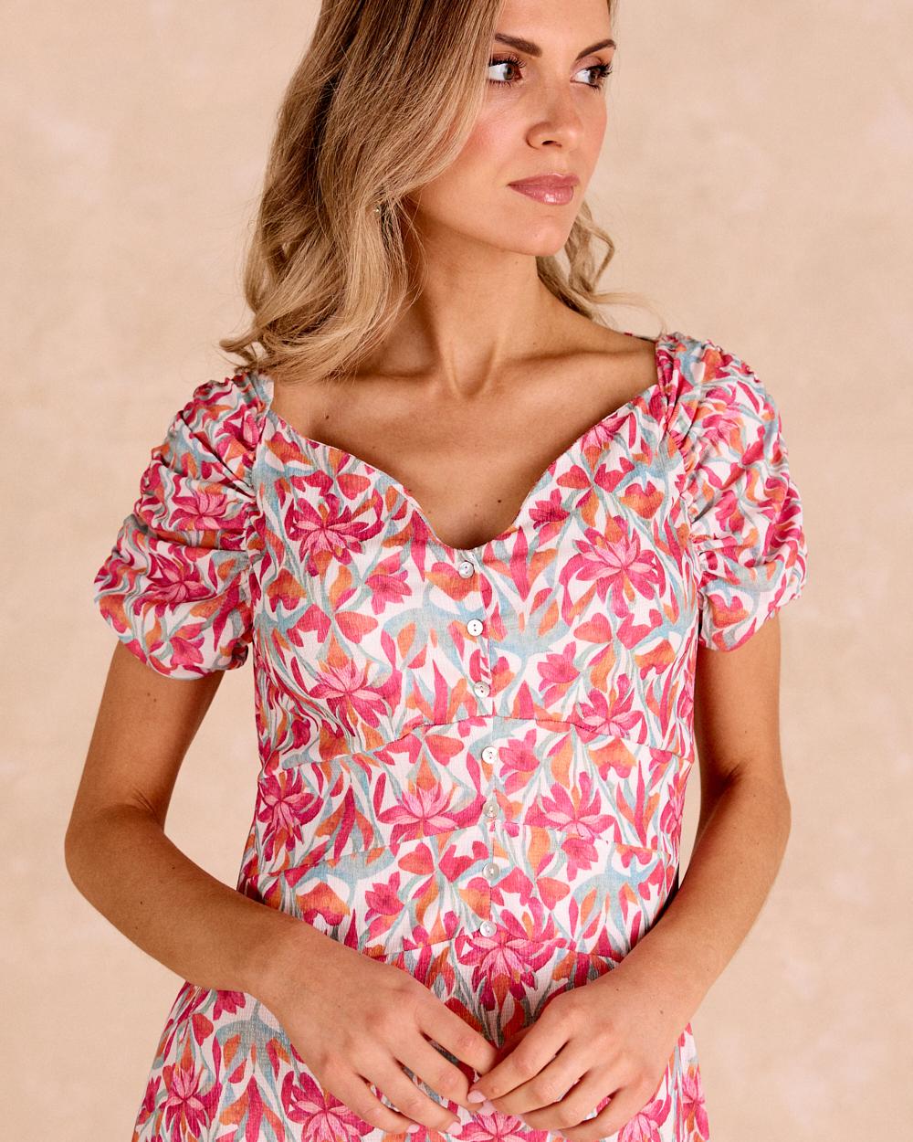 Robe longue géométrique Ariadne