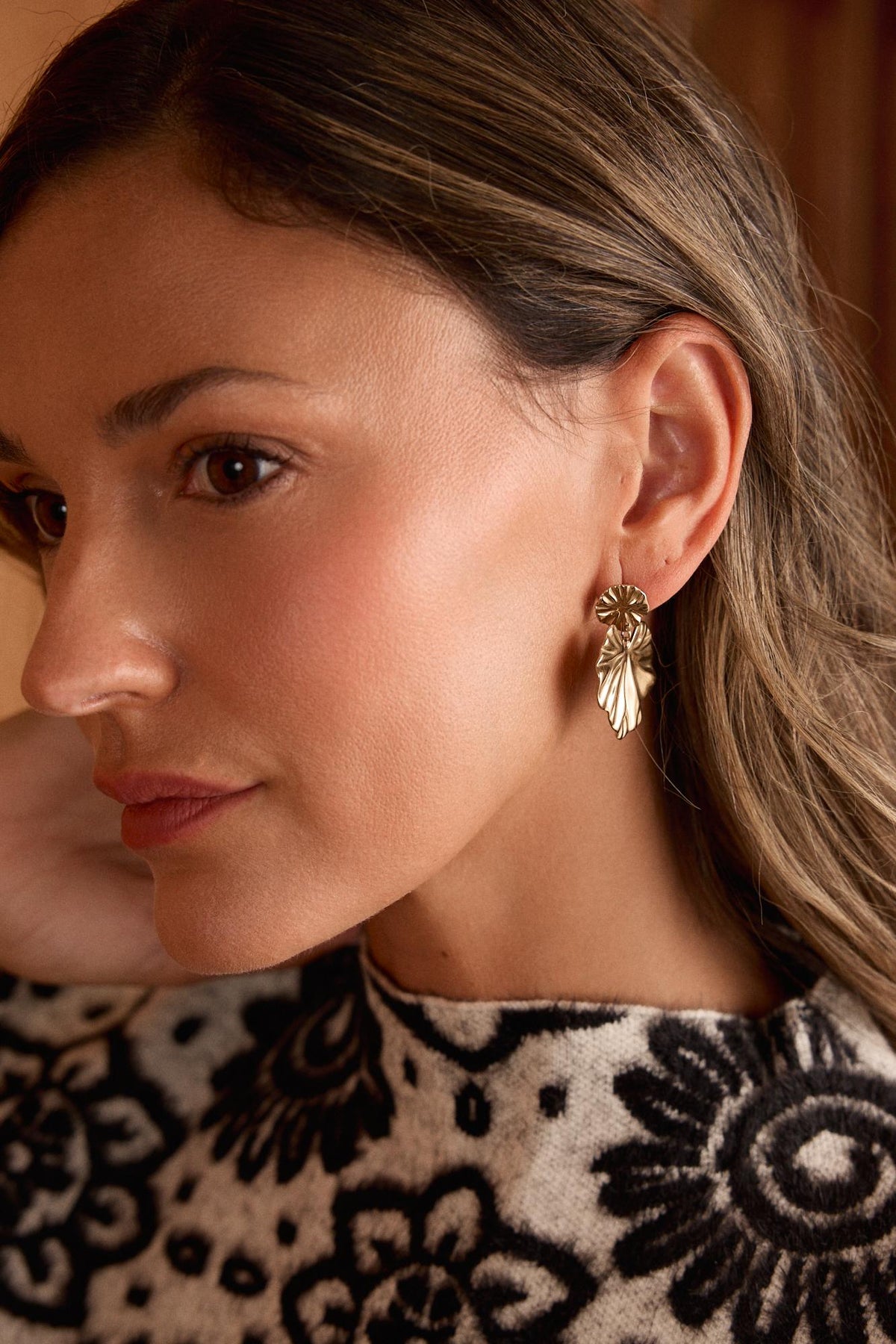 Pendientes Dorado Mona