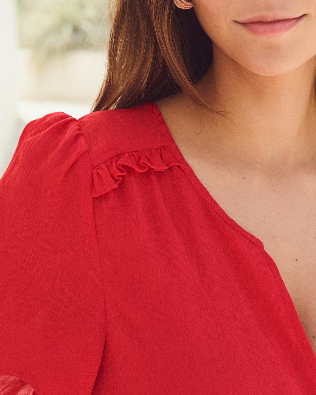 Blouse rouge Carmina