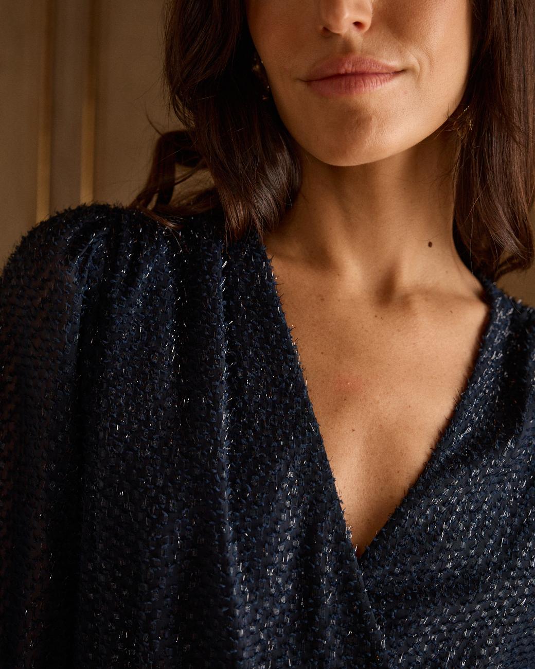 Robe courte en lurex Nerea