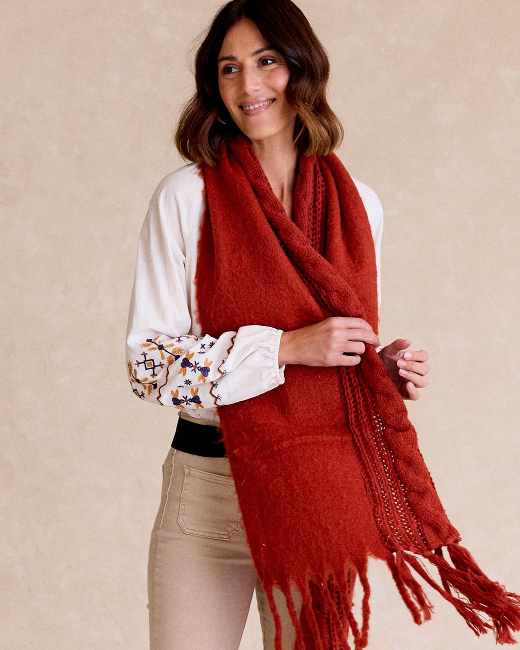 Cable Knit Scarf Cambrai