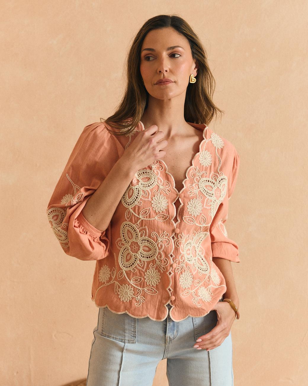 Chemise brodée Flavia