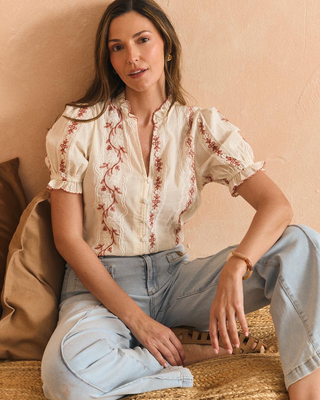Blouse brodée Harper