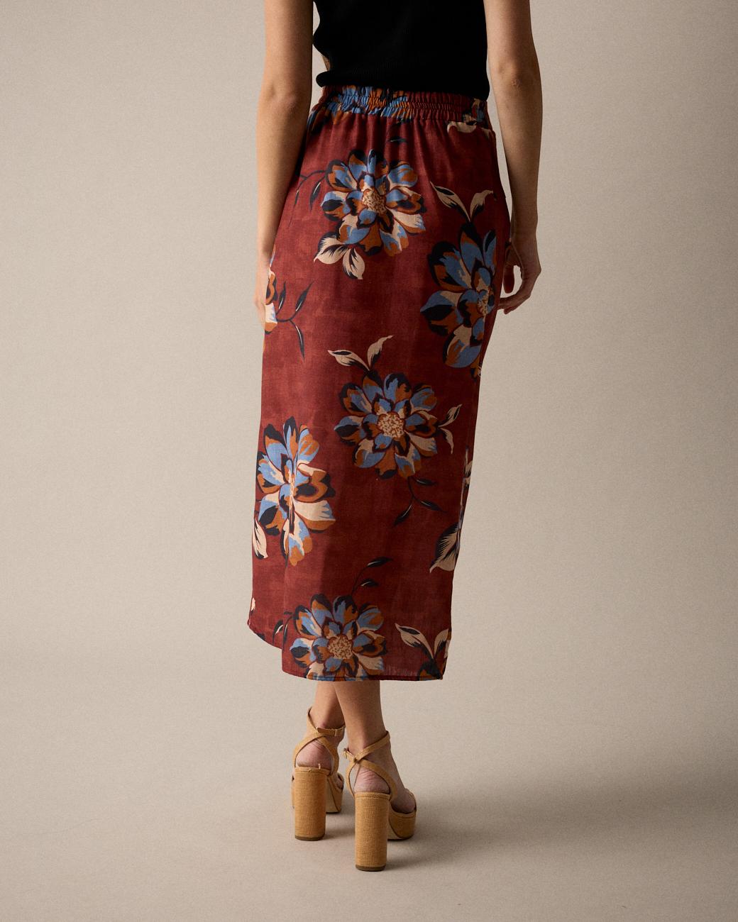 Falda Midi Estampado Zelia