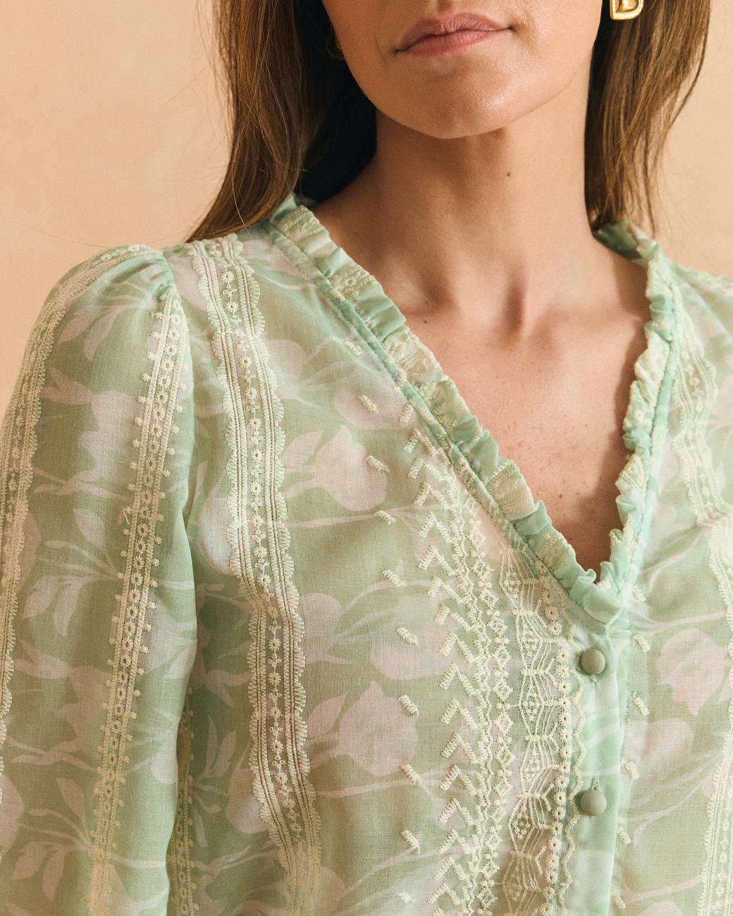 Camisa Celeste Felicia