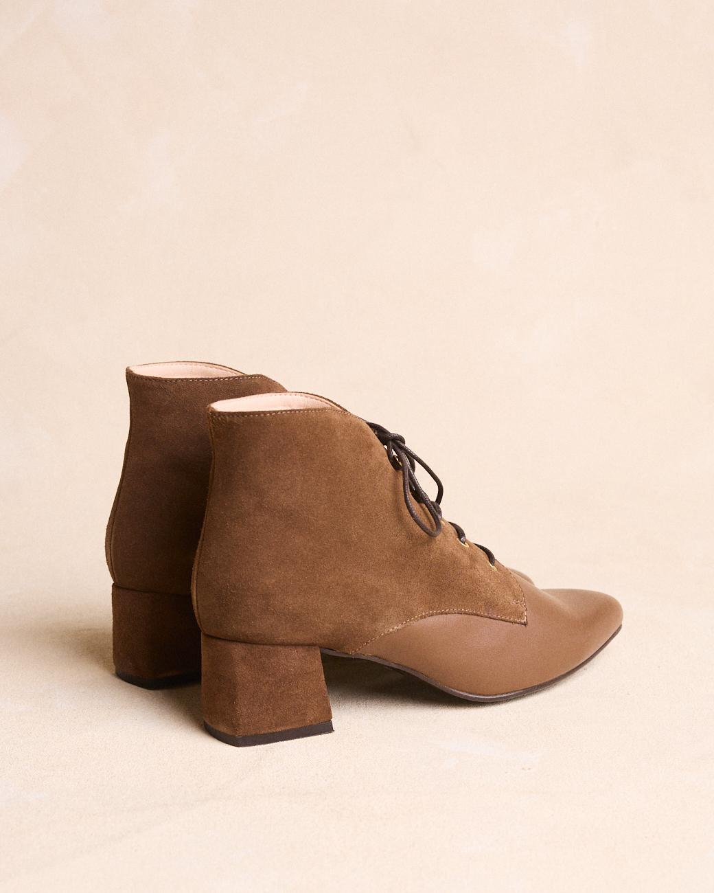 Botines Tacón Cordones Camila