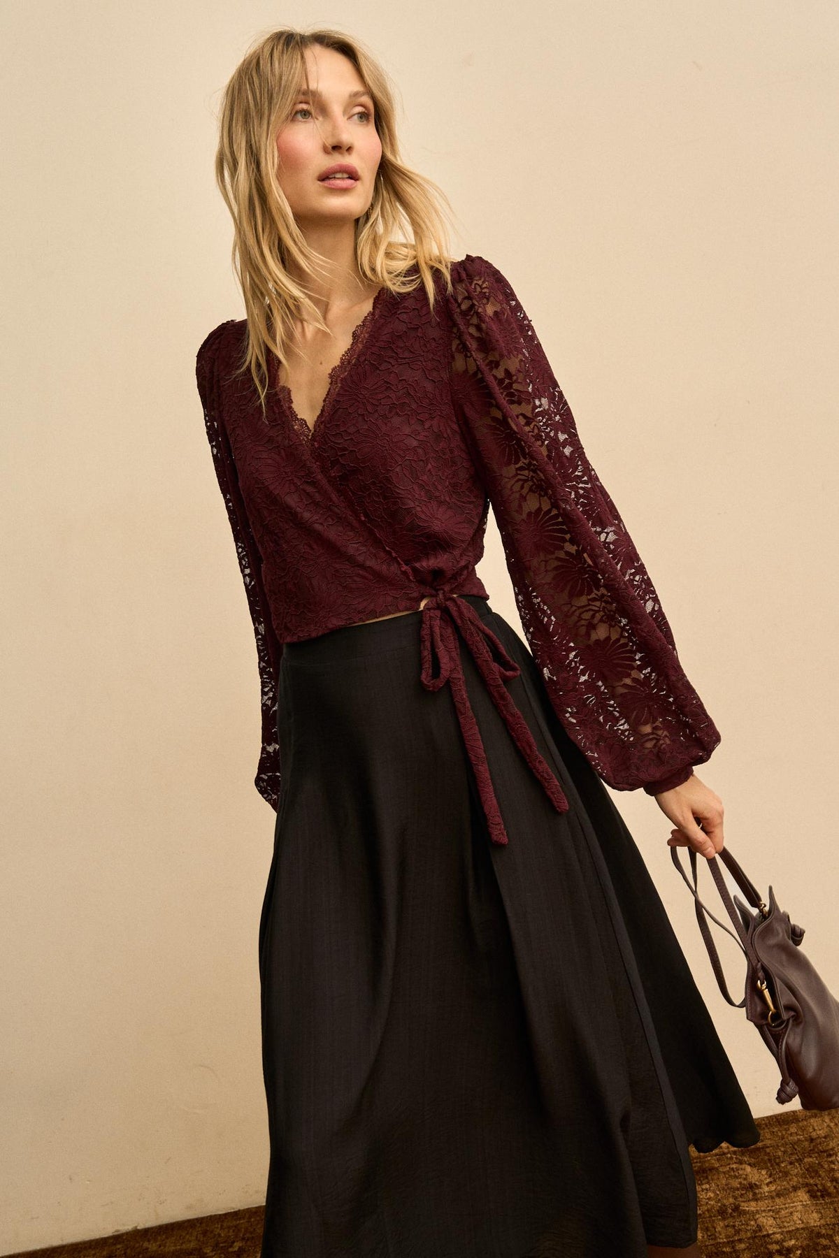 Alizée Lace Wrap Top