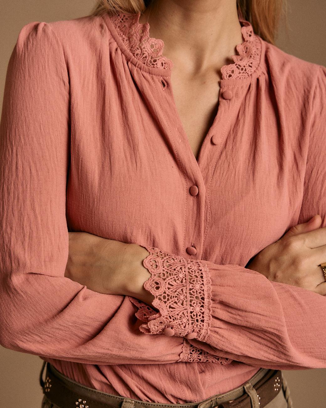 Chemise col brodé Luzma