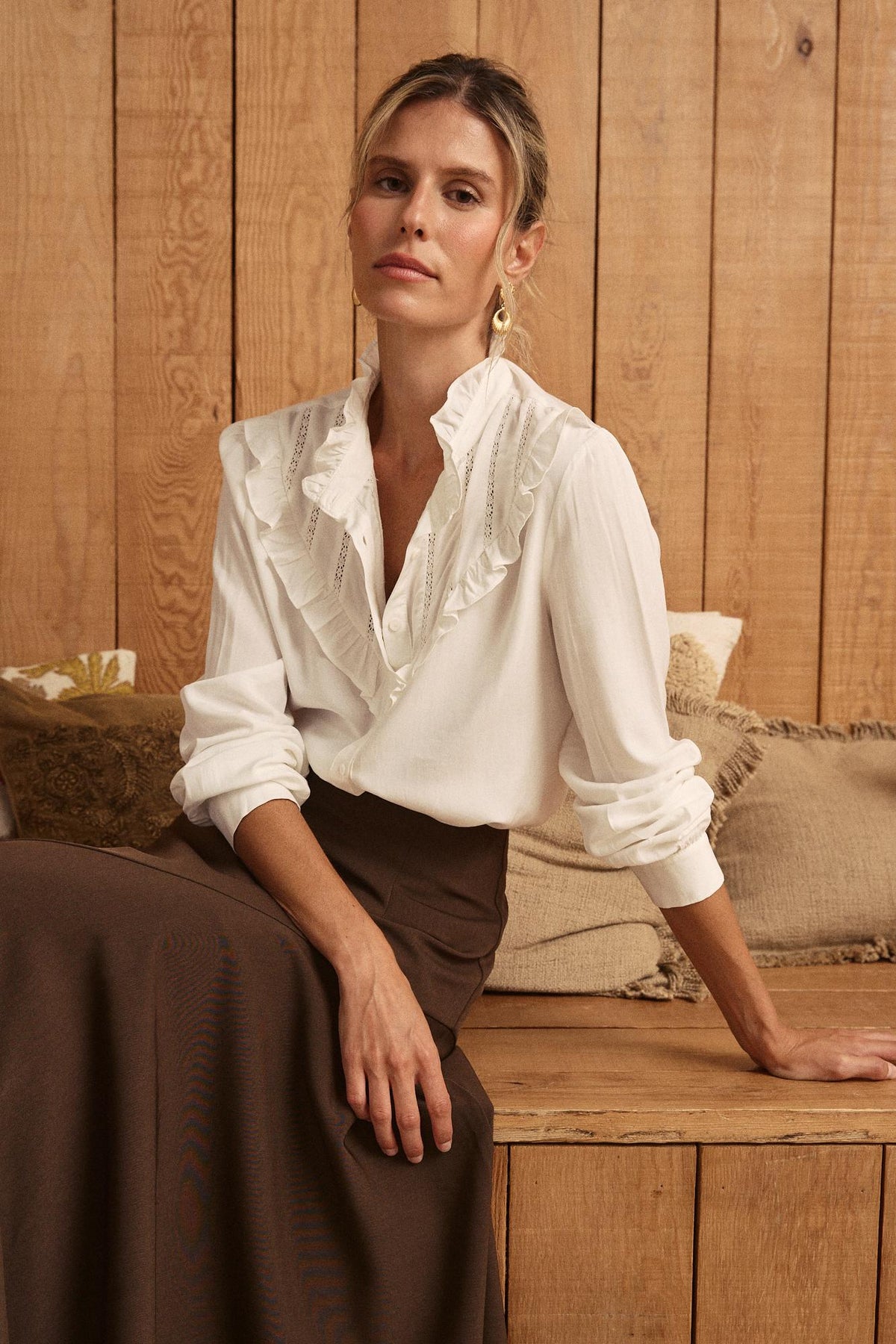 Meritxel Ruffle Shirt