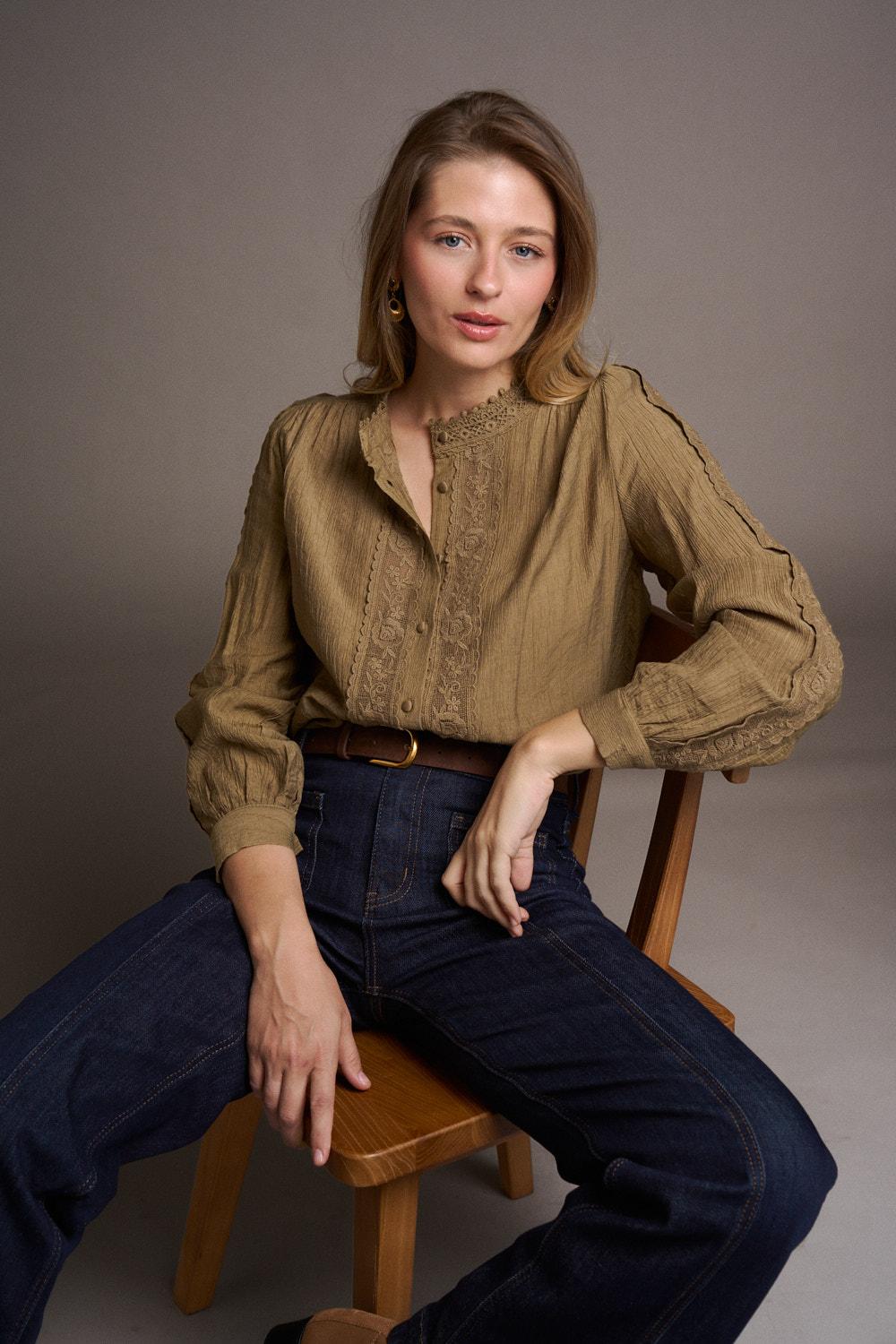 Chemise en dentelle Léonie