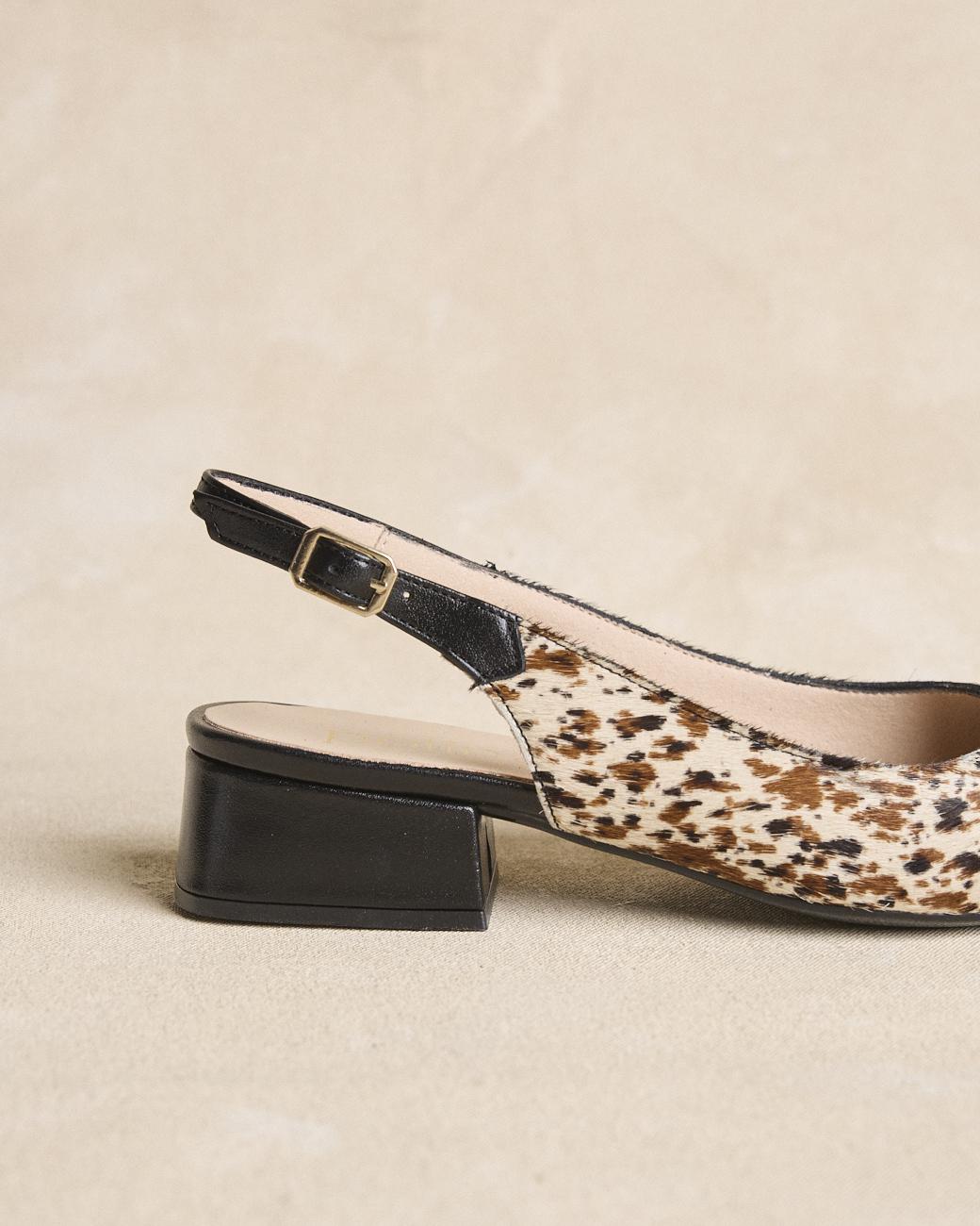 Fidelia Animal Print Backless Shoes