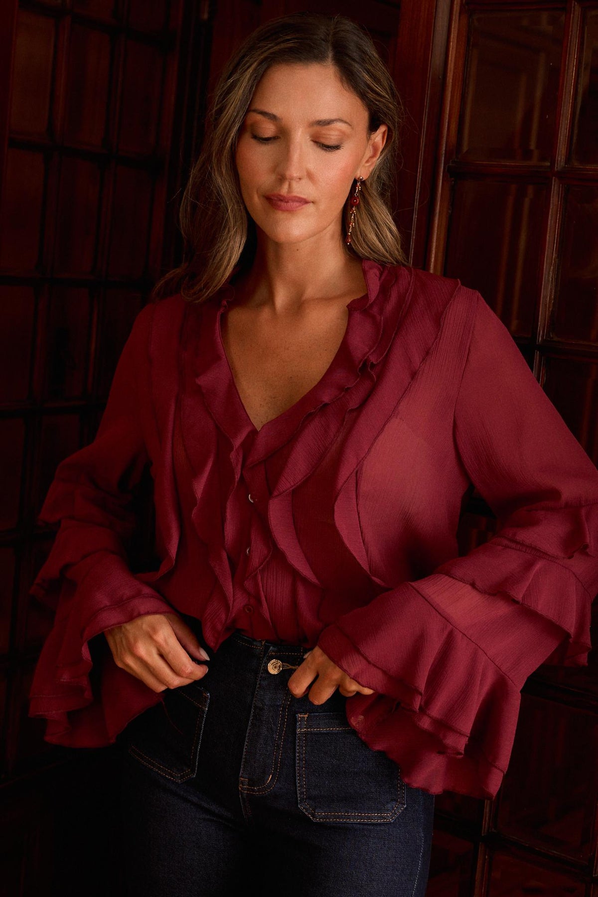 Camisa Burdeos Anita
