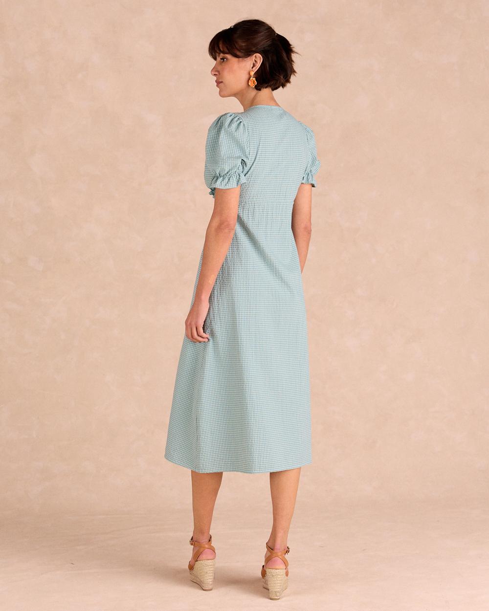 Long Check print Dress Giada