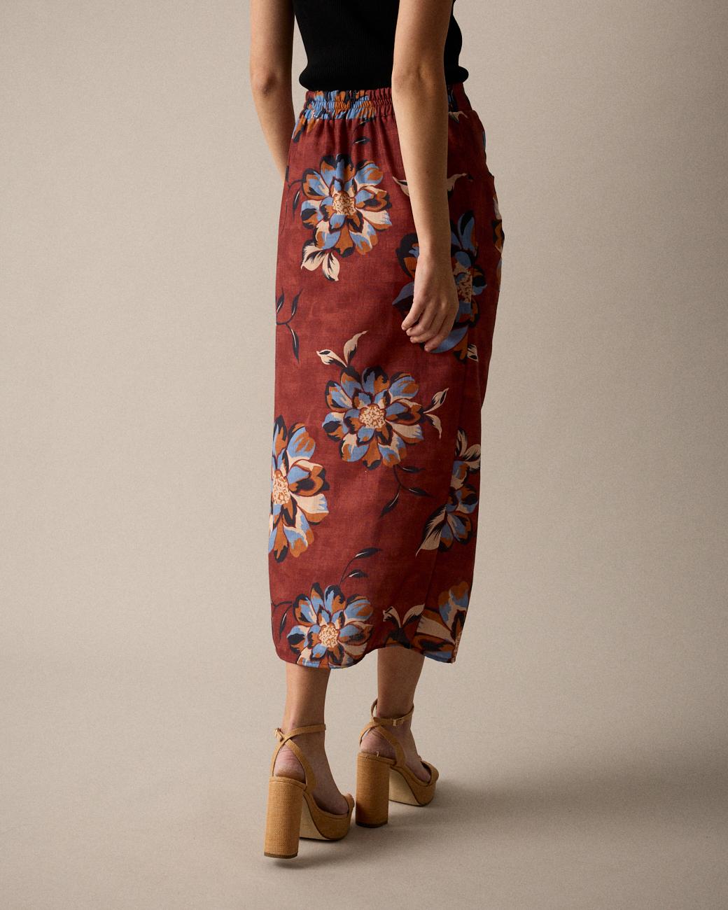 Falda Midi Estampado Zelia