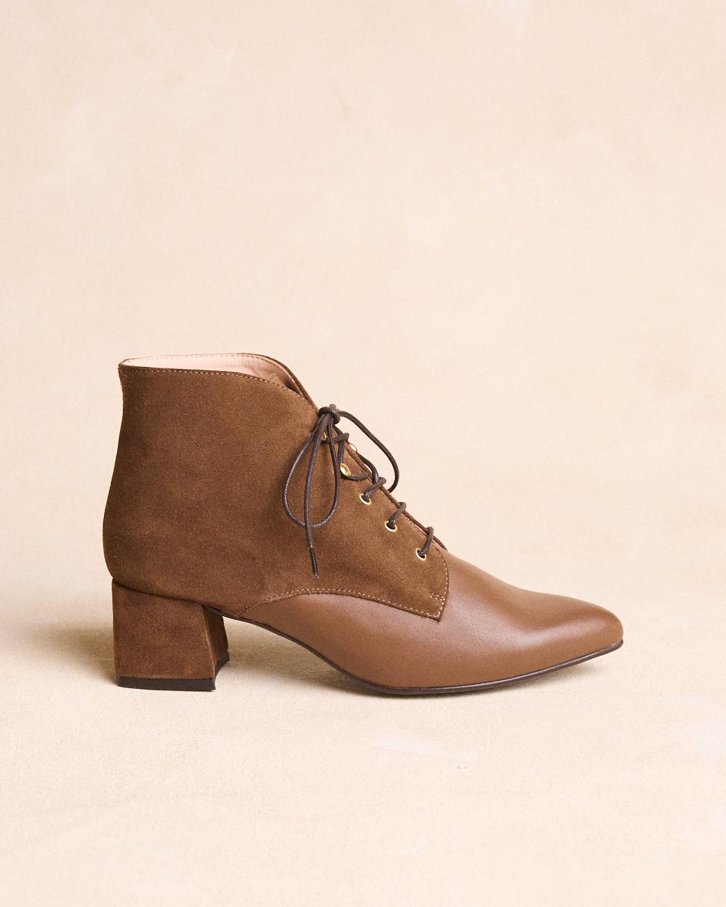 Botines Tacón Cordones Camila