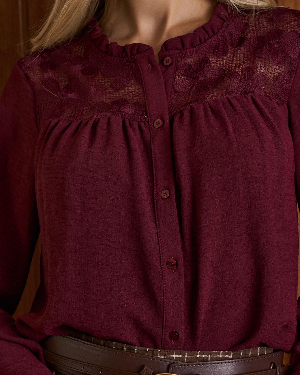 Ruby Lace Flowers Shirt